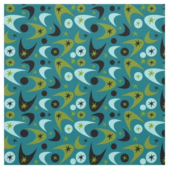 Retro Boomerangs Fabric (Swatch)