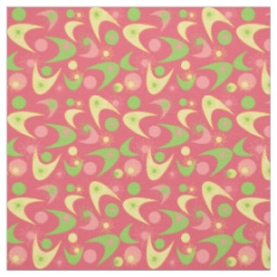 Retro Boomerangs Fabric