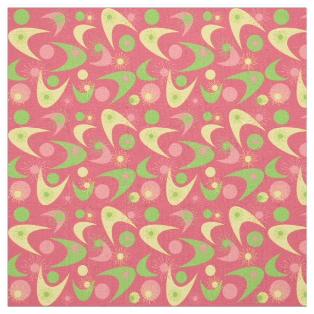 Retro Boomerangs Fabric (Swatch)