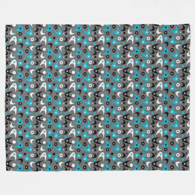 Retro Boomerangs Fleece Blanket (Front (Horizontal))