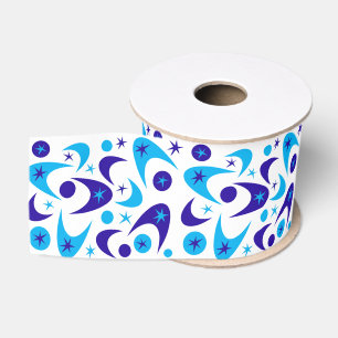 Retro Boomerangs Grosgrain Ribbon
