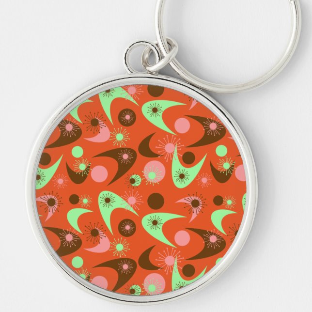 Retro Boomerangs Key Ring (Front)