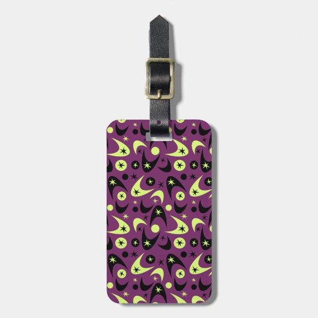 Retro Boomerangs Luggage Tag (Front Vertical)