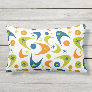 Retro Boomerangs Lumbar Cushion