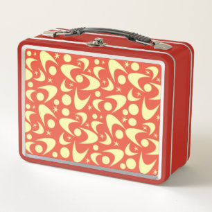 Retro Boomerangs Metal Lunch Box