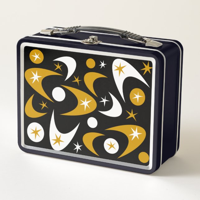 Retro Boomerangs Metal Lunch Box (Front)
