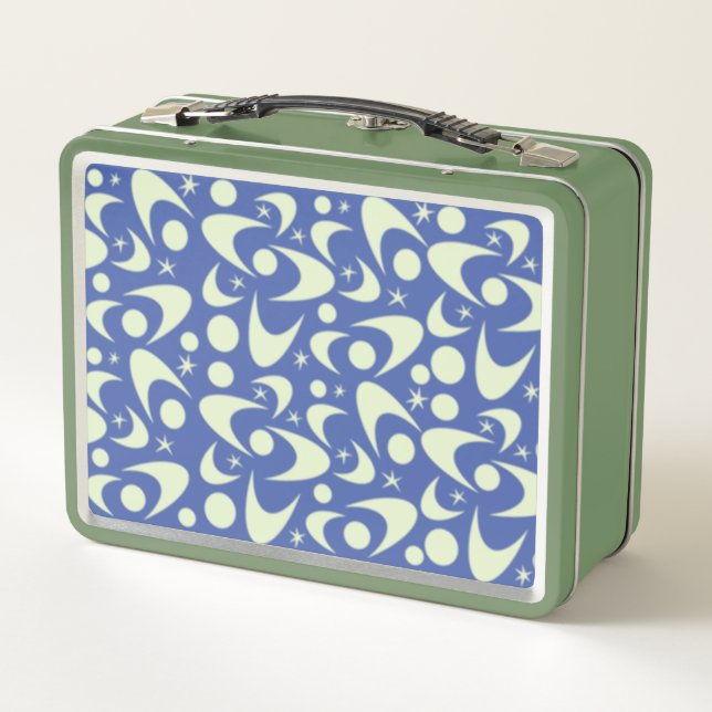 Retro Boomerangs Metal Lunch Box (Back)