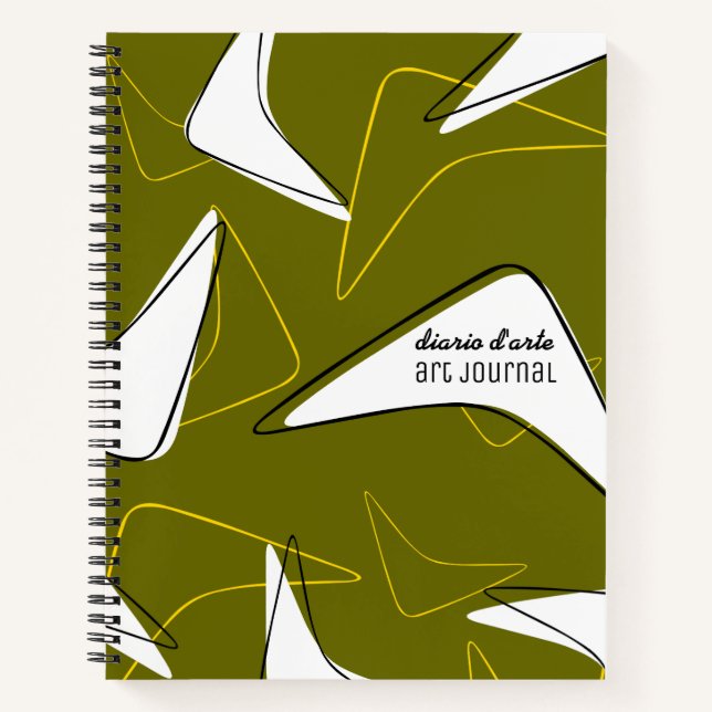 Retro Boomerangs Notebook (Front)