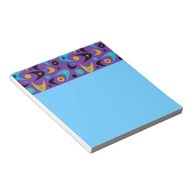 Retro Boomerangs Notepad (Angled)