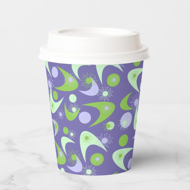 Retro Boomerangs Paper Cups (Front)