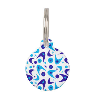 Retro Boomerangs Pet Tag