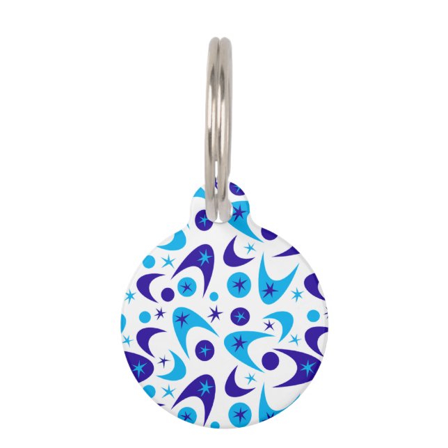 Retro Boomerangs Pet Tag (Front)