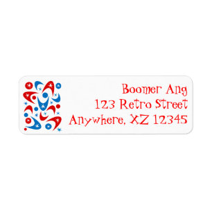 Retro Boomerangs Return Address Label