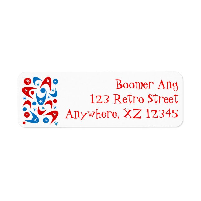 Retro Boomerangs Return Address Label (Front)
