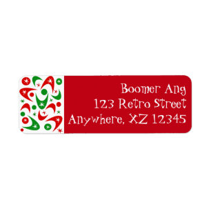 Retro Boomerangs Return Address Label