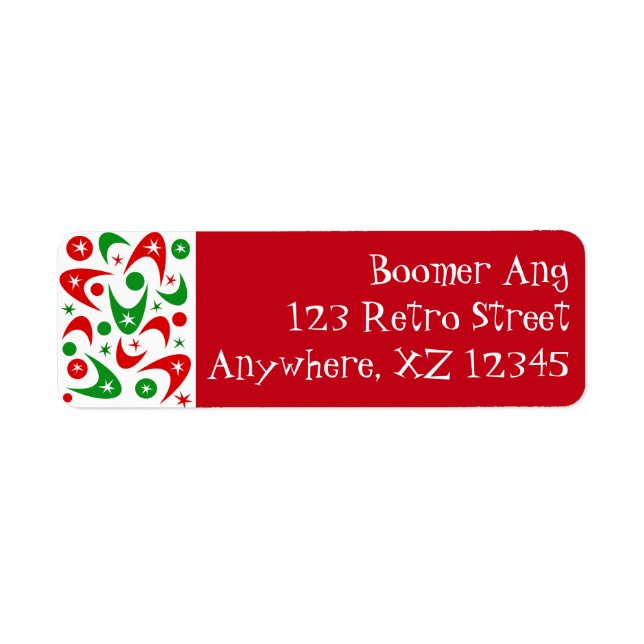 Retro Boomerangs Return Address Label (Front)