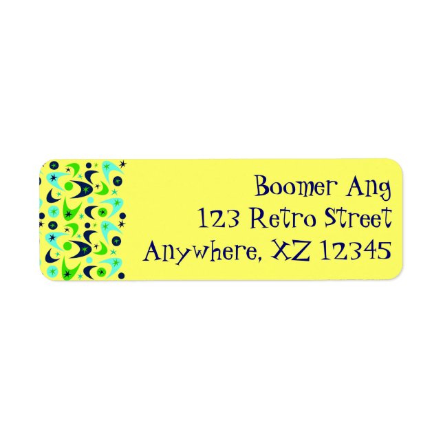 Retro Boomerangs Return Address Label (Front)