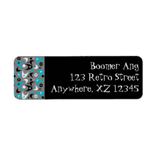 Retro Boomerangs Return Address Label
