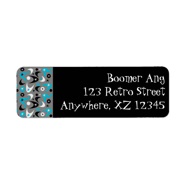 Retro Boomerangs Return Address Label (Front)