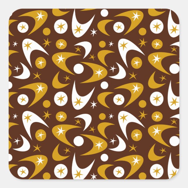 Retro Boomerangs Square Sticker (Front)