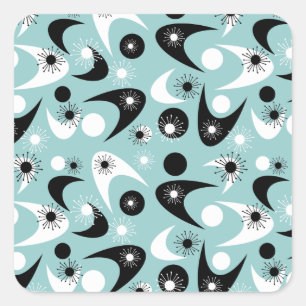 Retro Boomerangs Square Sticker
