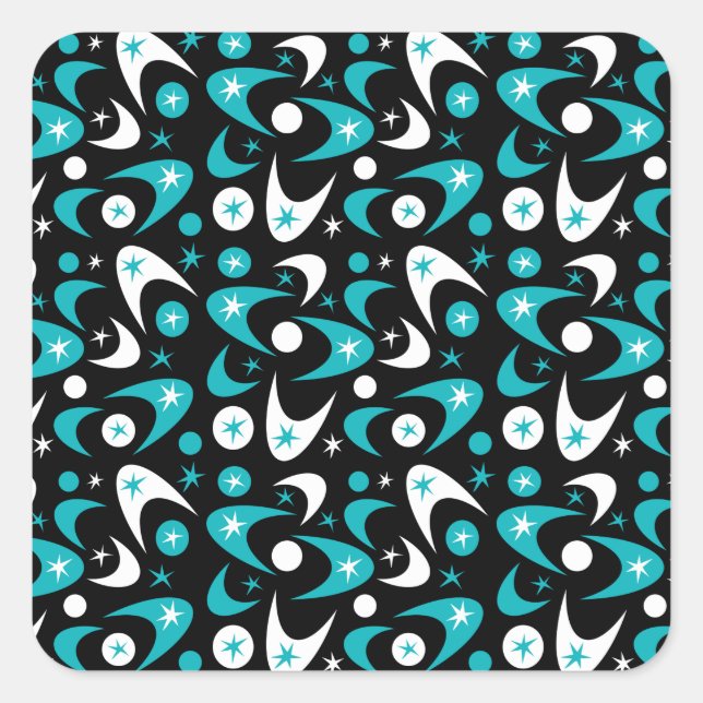 Retro Boomerangs Square Sticker (Front)