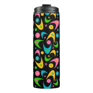 Retro Boomerangs & Starbursts Thermal Tumbler