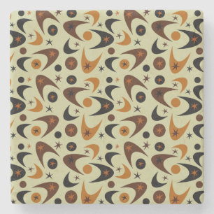 Retro Boomerangs Stone Coaster