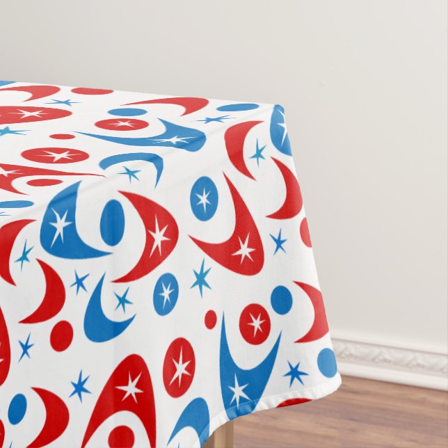 Retro Boomerangs Tablecloth (In Situ)