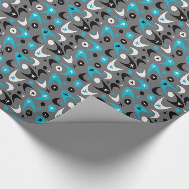 Retro Boomerangs Wrapping Paper (Corner)