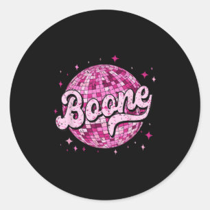Retro Boone First Name I Love Boone 80s Vintage Classic Round Sticker