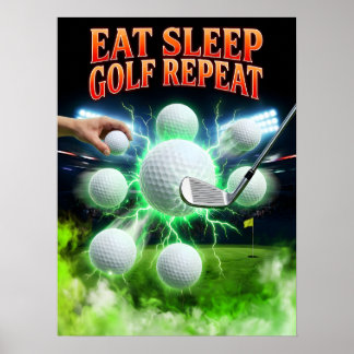 Retro Bootleg Golf Graphic Poster