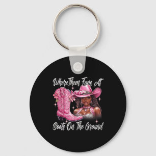 Retro Boots On The Ground Where Them Fans At Black Key Ring