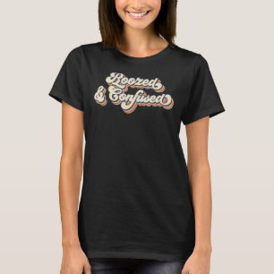 Retro Boozed And Confused Bachelorette Party Brida T-Shirt