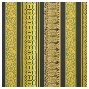 Retro Borders in Gold Fabric