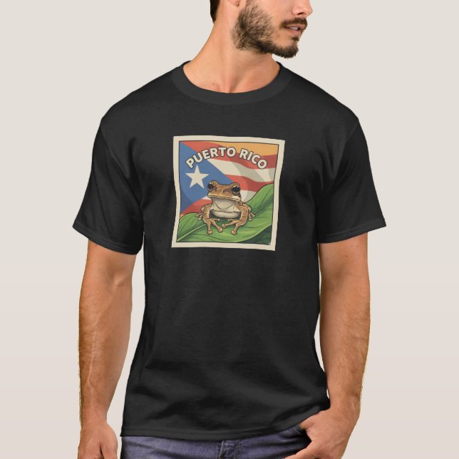 Retro Boricua Pride Poster T-Shirt (Front)