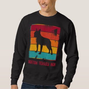 Retro Boston Terrier Mum Owner Mother Pet Mama Dog Sweatshirt
