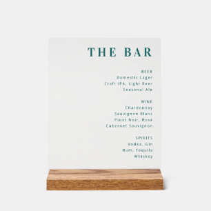 Retro Botanica and Teal Wedding Acrylic Sign