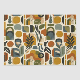 Retro Botanica Geometrica Tissue Paper