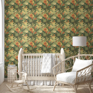 Retro Botanical Jungle Wallpaper – Vintage-Inspire