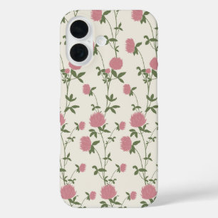 Retro Botanical Meadow Clover Vintage Archive iPhone 16 Case