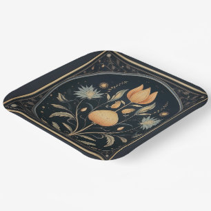 Retro Botanical Samhain / Halloween Party Plates