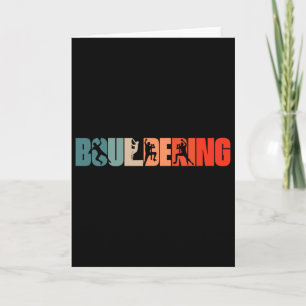 Retro Boulderer Climbing Sports Vintage Bouldering Card