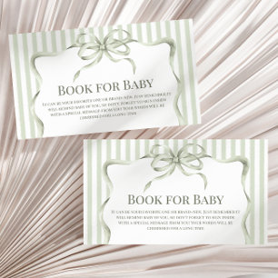 Retro Bow Cafe Bebe Coffee Book For Baby Shower Enclosure Card