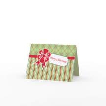 Retro Bow Christmas Card