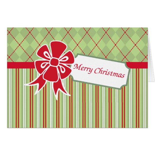 Retro Bow Christmas Card