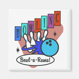 retro bowl-a-rama sign magnet