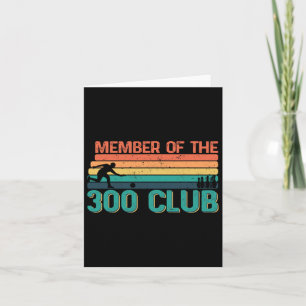 Retro Bowler Silhouette For Member Of The 300 Club Card