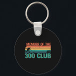 Retro Bowler Silhouette For Member Of The 300 Club Key Ring<br><div class="desc">Retro Bowler Silhouette For Member Of The 300 Club Bowling</div>