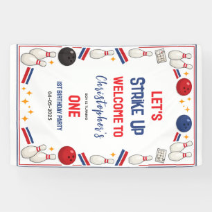 Retro Bowling 1st Birthday – Fun Kids Banner